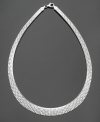 Diamond-cut sterling silver gives a regal air to this intricate necklace. Approximate length: 16-1/2 inches. Diamond-cut sterling silver gives a regal air to this intricate necklace. Approximate length: 16-1/2 inches.