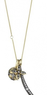Mizuki 14k Diamond Four Leaf Cross, Crescent and Ball Cross Necklace, 26 Mizuki 14k Diamond Four Leaf Cross, Crescent and Ball Cross Necklace, 26