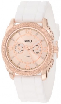 XOXO Women's XO8075 White Silicone Strap Watch XOXO Women's XO8075 White Silicone Strap Watch