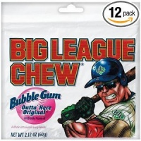 Big League Chew, Outta' Here Original Bubble Gum, 2.12-Ounce Pouches (Pack of 12) Big League Chew, Outta' Here Original Bubble Gum, 2.12-Ounce Pouches (Pack of 12)