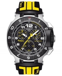 Inspired by the world of moto racing, this T-Race Moto GP sport watch by Tissot is a limited edition with Swiss precision. Inspired by the world of moto racing, this T-Race Moto GP sport watch by Tissot is a limited edition with Swiss precision.