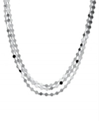 Playful and chic. Giani Bernini's three-strand necklace features a confetti theme in sterling silver. Approximate length: 18 inches. Playful and chic. Giani Bernini's three-strand necklace features a confetti theme in sterling silver. Approximate length: 18 inches.