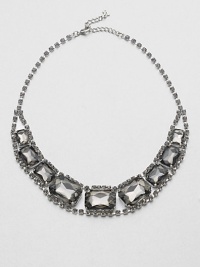 From the Social Graces Collection. A modern and sparkling design with faceted stones in a graduated style. Glass stonesWhite metalLength, about 19Lobster clasp closureImported From the Social Graces Collection. A modern and sparkling design with faceted stones in a graduated style. Glass stonesWhite metalLength, about 19Lobster clasp closureImported