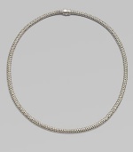 From the Classic Chain Collection. A petite style with a pavé diamond accented clasp. Sterling silverDiamonds, .19 tcwLength, about 18Push clasp closureImported 