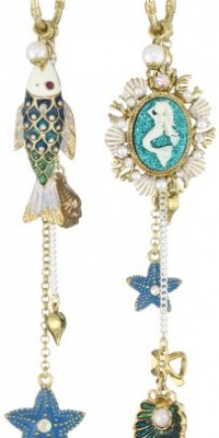 Betsey Johnson Sea Excursion Mermaid and Fish Mismatch Earrings Betsey Johnson Sea Excursion Mermaid and Fish Mismatch Earrings