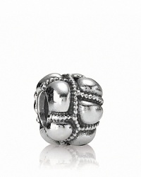 An intricately detailed and textured charm adds depth and dimension to your PANDORA bracelet. An intricately detailed and textured charm adds depth and dimension to your PANDORA bracelet.