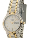 Caravelle By Bulova Mens Two-Tone Slim Casual Day Date Watch 40C42