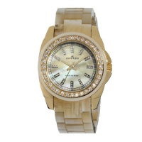 Anne Klein Women's 109380CMHN Swarovski Crystal Gold-Tone and Horn Plastic Bracelet Watch Anne Klein Women's 109380CMHN Swarovski Crystal Gold-Tone and Horn Plastic Bracelet Watch