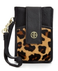 Add some animal attraction to your everyday accessorizing with this leopard print design from Giani Bernini. Gorgeous leather is accented with soft haircalf and signature hardware, and it's perfectly sized for stashing smartphone, cards, cash and ID. Add some animal attraction to your everyday accessorizing with this leopard print design from Giani Bernini. Gorgeous leather is accented with soft haircalf and signature hardware, and it's perfectly sized for stashing smartphone, cards, cash and ID.