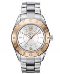 Classic Lacoste style overtakes this rosy Biarritz collection watch. Classic Lacoste style overtakes this rosy Biarritz collection watch.