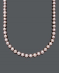 The ultimate possession of femininity. Belle de Mer's delicate strand of pink cultured freshwater pearls (8-1/2-9-1/2 mm) completes a look fit for a princess. Crafted in 14k gold. Approximate length: 18 inches. The ultimate possession of femininity. Belle de Mer's delicate strand of pink cultured freshwater pearls (8-1/2-9-1/2 mm) completes a look fit for a princess. Crafted in 14k gold. Approximate length: 18 inches.