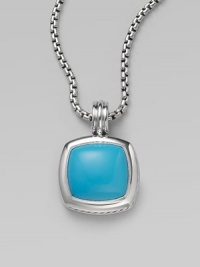 From the Albion Collection. Vibrant, smooth turquoise is richly framed in sterling silver.Turquoise Sterling silver About ½ square Imported  Please note: necklace sold separately.