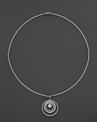 Charriol Stainless Steel Classique Diamond and Pearl Pendant Necklace, 17 Charriol Stainless Steel Classique Diamond and Pearl Pendant Necklace, 17
