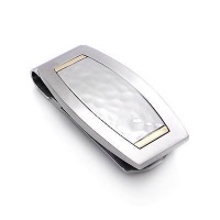Dolan Bullock 18karat Gold Hammer Finish Steel Money Clip Dolan Bullock 18karat Gold Hammer Finish Steel Money Clip