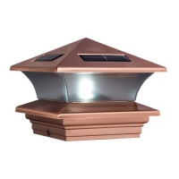 McFarland Cascade Terratec Solar Post Cap, Copper, Fits 4x4-Inch Post