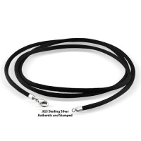 Authentic .925 Sterling Silver Lobster Lock Cord Necklace, 16 or 18 Inch Very Rare Fits All Charms and Pendants Authentic .925 Sterling Silver Lobster Lock Cord Necklace, 16 or 18 Inch Very Rare Fits All Charms and Pendants