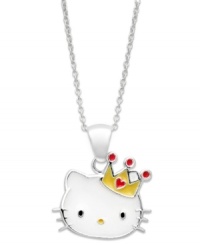 Give yourself the royal treatment. The sterling silver Princess Kitty pendant from Hello Kitty offers a whimsical touch for any occasion. Approximate length: 18 inches. Approximate drop: 3/4 inch. Give yourself the royal treatment. The sterling silver Princess Kitty pendant from Hello Kitty offers a whimsical touch for any occasion. Approximate length: 18 inches. Approximate drop: 3/4 inch.