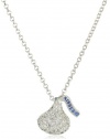 Hershey Jewelry Sterling Silver with CZ Small Flat Back Shaped Pendant