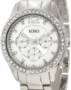 XOXO Women's XO5476 Silver-Tone Bracelet With Rhinestones Accent Bezel Watch