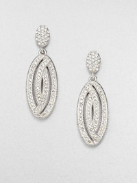 EXCLUSIVELY AT SAKS. A brilliant piece with an elegant oval drop. CrystalsRhodium-plated brassDrop, about 1.25Post backImported EXCLUSIVELY AT SAKS. A brilliant piece with an elegant oval drop. CrystalsRhodium-plated brassDrop, about 1.25Post backImported