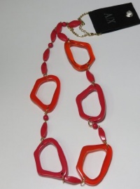 AUTHENTIC ARMANI EXCHANGE A/X BRAND NAME GLAMOROUS RED/GOLD WOMENS/LADIES/GIRLS DESIGNER NECKLACE/CHAIN HOT! - sold out at stores AUTHENTIC ARMANI EXCHANGE A/X BRAND NAME GLAMOROUS RED/GOLD WOMENS/LADIES/GIRLS DESIGNER NECKLACE/CHAIN HOT! - sold out at stores