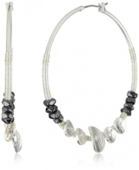 Kenneth Cole New York Urban Mix Silver Disc Hoop Earrings Kenneth Cole New York Urban Mix Silver Disc Hoop Earrings