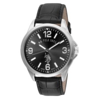 U.S. Polo Assn. Men's USC50007 Oversized Black Dial Leather Strap Watch U.S. Polo Assn. Men's USC50007 Oversized Black Dial Leather Strap Watch