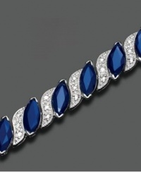Macy's for Jasco Designs Sterling Silver, Sapphire and Diamond Bracelet Macy's for Jasco Designs Sterling Silver, Sapphire and Diamond Bracelet