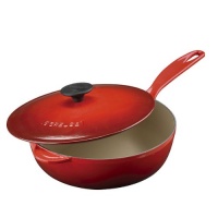 Le Creuset Enameled Cast-Iron 2-1/4-Quart Saucier Pan, Fennel Le Creuset Enameled Cast-Iron 2-1/4-Quart Saucier Pan, Fennel