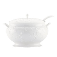 Lenox Opal Innocence Carved Covered Soup Tureen with Ladle, 10-1/4-Inch Lenox Opal Innocence Carved Covered Soup Tureen with Ladle, 10-1/4-Inch