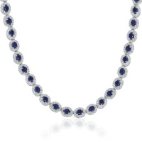 Effy Jewelry Effy® 14K White Gold Diamond and Sapphire Pendant 16.23 Tcw. Effy Jewelry Effy® 14K White Gold Diamond and Sapphire Pendant 16.23 Tcw.