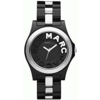 New MARC by MARC JACOBS MBM4560 Women's Rivera Black Plastic Silver Tone Accanted Watch New MARC by MARC JACOBS MBM4560 Women's Rivera Black Plastic Silver Tone Accanted Watch