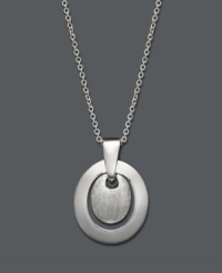 Sculptural style. This chic, Giani Bernini pendant looks like a modern work of art with its smooth, oval-shaped curves and unique matte surface. Crafted in sterling silver. Approximate length: 18 inches. Approximate drop: 1/2 inch. Sculptural style. This chic, Giani Bernini pendant looks like a modern work of art with its smooth, oval-shaped curves and unique matte surface. Crafted in sterling silver. Approximate length: 18 inches. Approximate drop: 1/2 inch.
