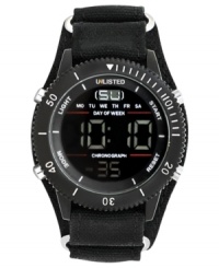 Unlisted captures modern watch design with this sleek cuff watch. Unlisted captures modern watch design with this sleek cuff watch.