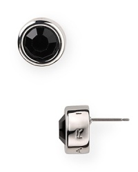 Bolder is better: T Tahari models statement style with this pair of button earrings, crafted of plated metal and accented by allure-adding stones. Bolder is better: T Tahari models statement style with this pair of button earrings, crafted of plated metal and accented by allure-adding stones.