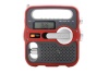 Etón FR360R Solarlink Self-Powered Digital AM/FM/NOAA Radio with Solar Power, Flashlight and Cell Phone Charger (Red)