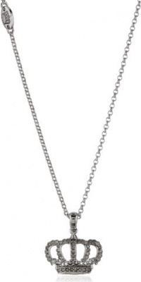Juicy Couture Crown Wish Necklace Silver-Tone Juicy Couture Crown Wish Necklace Silver-Tone