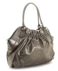 This large, ruched shopper from Style&co. is finished in the season's hottest hues! Other colors and finishes available. This large, ruched shopper from Style&co. is finished in the season's hottest hues! Other colors and finishes available.