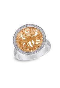 Effy Jewlery White and Rose Gold Diamond Shema Ring, .18 TCW Ring size 7 Effy Jewlery White and Rose Gold Diamond Shema Ring, .18 TCW Ring size 7