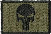 Punisher Tactical Patch - Olive Drab Punisher Tactical Patch - Olive Drab