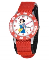 Who's the fairest of them all? Help your kids stay on time with this fun Time Teacher watch from Disney. Featuring Disney princess Snow White, the hour and minute hands are clearly labeled for easy reading. Who's the fairest of them all? Help your kids stay on time with this fun Time Teacher watch from Disney. Featuring Disney princess Snow White, the hour and minute hands are clearly labeled for easy reading.