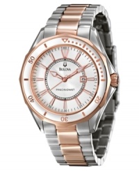 An elegant addition to Bulova's excellent Precisionist watch series: The world's most accurate with a continuously sweeping second hand. Accurate to 10 seconds a year. An elegant addition to Bulova's excellent Precisionist watch series: The world's most accurate with a continuously sweeping second hand. Accurate to 10 seconds a year.