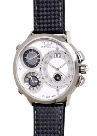 Curtis & Co. Big Time World 57mm White Dial Swiss Made Numbered Limited Edition Watch Curtis & Co. Big Time World 57mm White Dial Swiss Made Numbered Limited Edition Watch