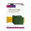 Smead Flex-i-Vision Hanging File Folders, Letter Size, 1/5 Cut Tab, Green, 25 per Box (64055)