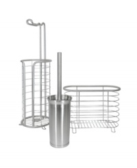 Sleek and sophisticated, the Forma magazine holder keeps magazines, newspapers, books and more organized and out of the way in style. Featuring a smart stainless steel design. Sleek and sophisticated, the Forma magazine holder keeps magazines, newspapers, books and more organized and out of the way in style. Featuring a smart stainless steel design.