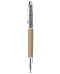 The write touch. Swarovski's pen, with silver-tone and greige details, is filled with greige crystals for a sparkling statement. Item comes packaged in a velvet pouch. Black ink. Approximate size: 5-3/5 x 4/10 inches. The write touch. Swarovski's pen, with silver-tone and greige details, is filled with greige crystals for a sparkling statement. Item comes packaged in a velvet pouch. Black ink. Approximate size: 5-3/5 x 4/10 inches.