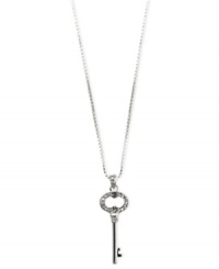 The secret to great style is simple, it's all in the sparkle. Anne Klein's shimmering key pendant feature pave glass accents and an elegant design. Set in silver-tone mixed metal. Approximate length: 16 inches + 2-inch extender. Approximate drop: 1 inch. The secret to great style is simple, it's all in the sparkle. Anne Klein's shimmering key pendant feature pave glass accents and an elegant design. Set in silver-tone mixed metal. Approximate length: 16 inches + 2-inch extender. Approximate drop: 1 inch.