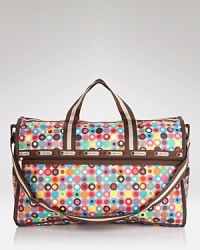 LeSportsac's iconic style is ready for your next voyage. Crafted of durable nylon, generously sized, and trimmed in pockets, this duffel our favorite new way to carry on. LeSportsac's iconic style is ready for your next voyage. Crafted of durable nylon, generously sized, and trimmed in pockets, this duffel our favorite new way to carry on.