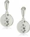 Kenneth Cole New York Modern Ombre Shiny Silver Circle Drop Earrings