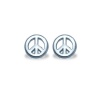 Alex Woo Mini Additions Sterling Silver Peace Sign Earrings